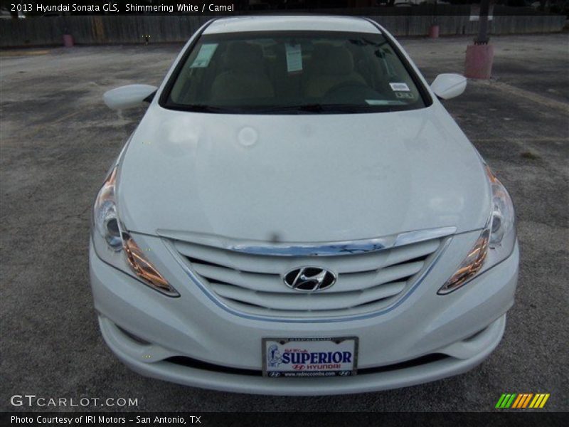 Shimmering White / Camel 2013 Hyundai Sonata GLS
