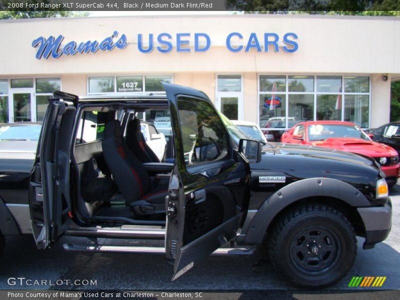 Black / Medium Dark Flint/Red 2008 Ford Ranger XLT SuperCab 4x4