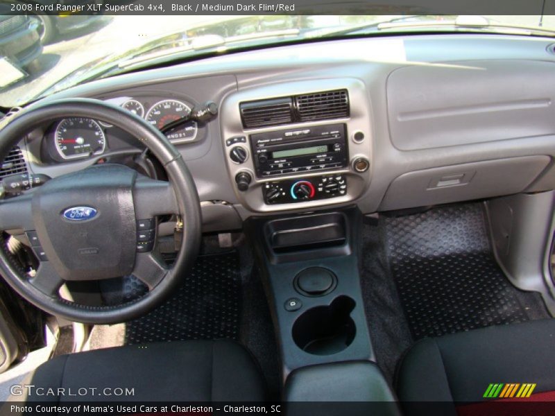 Black / Medium Dark Flint/Red 2008 Ford Ranger XLT SuperCab 4x4