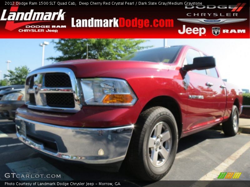 Deep Cherry Red Crystal Pearl / Dark Slate Gray/Medium Graystone 2012 Dodge Ram 1500 SLT Quad Cab