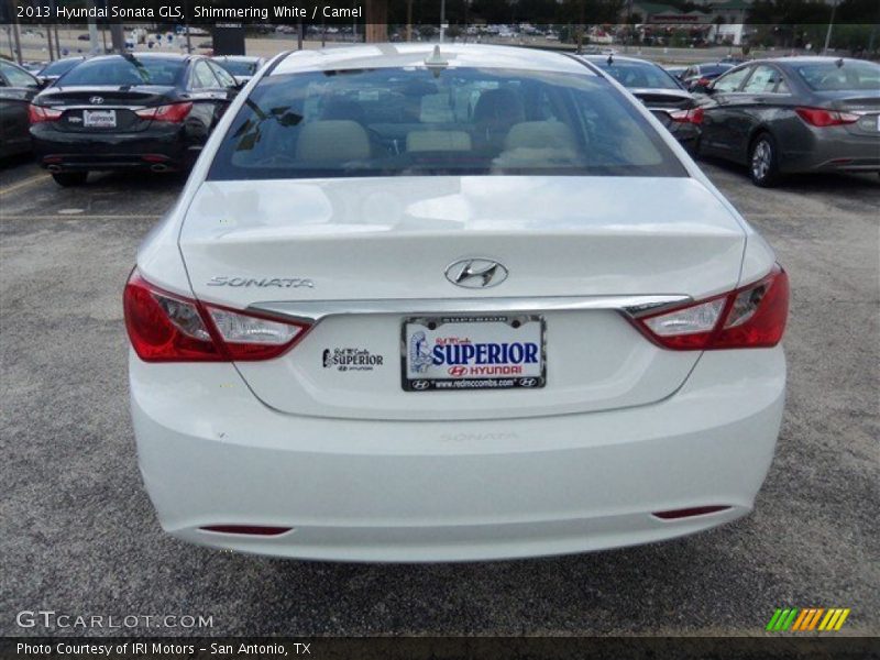Shimmering White / Camel 2013 Hyundai Sonata GLS