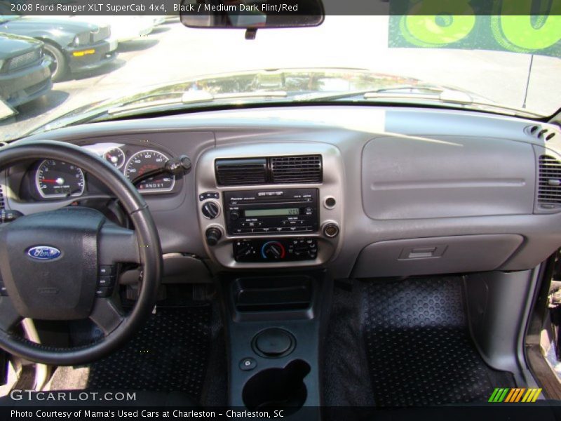 Black / Medium Dark Flint/Red 2008 Ford Ranger XLT SuperCab 4x4