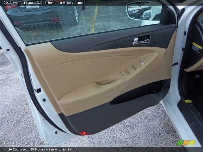 Shimmering White / Camel 2013 Hyundai Sonata GLS