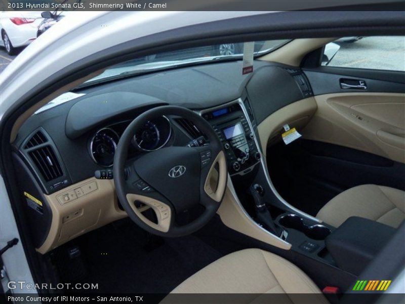 Shimmering White / Camel 2013 Hyundai Sonata GLS