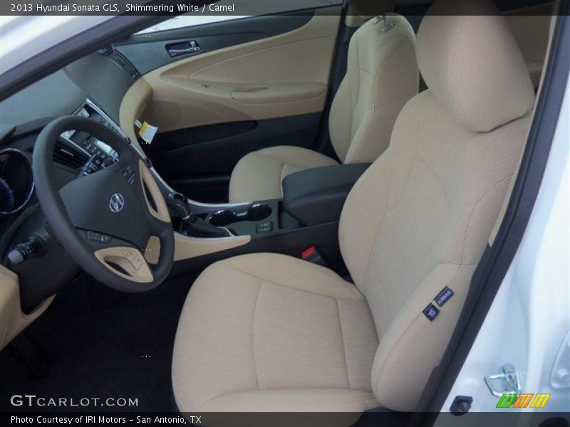 Shimmering White / Camel 2013 Hyundai Sonata GLS