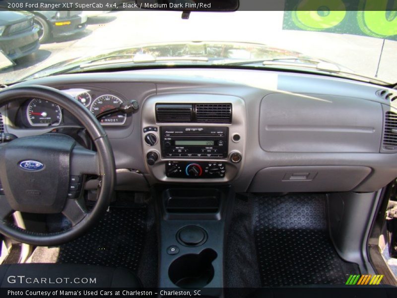 Black / Medium Dark Flint/Red 2008 Ford Ranger XLT SuperCab 4x4