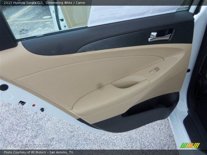Shimmering White / Camel 2013 Hyundai Sonata GLS