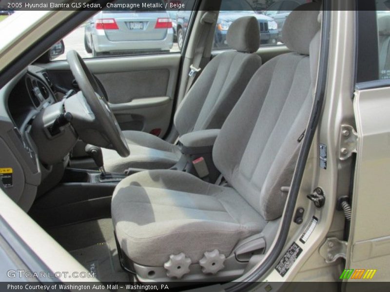 Champagne Metallic / Beige 2005 Hyundai Elantra GLS Sedan