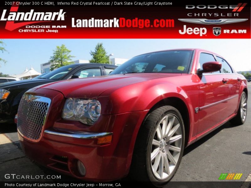 Inferno Red Crystal Pearlcoat / Dark Slate Gray/Light Graystone 2007 Chrysler 300 C HEMI