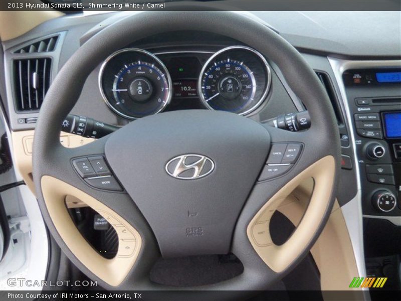 Shimmering White / Camel 2013 Hyundai Sonata GLS