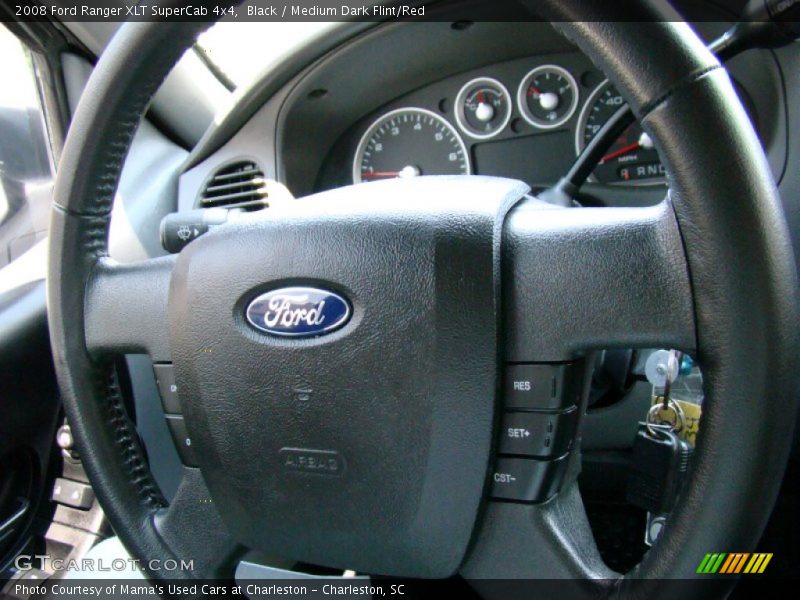 Black / Medium Dark Flint/Red 2008 Ford Ranger XLT SuperCab 4x4