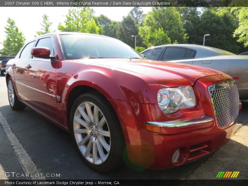 Inferno Red Crystal Pearlcoat / Dark Slate Gray/Light Graystone 2007 Chrysler 300 C HEMI
