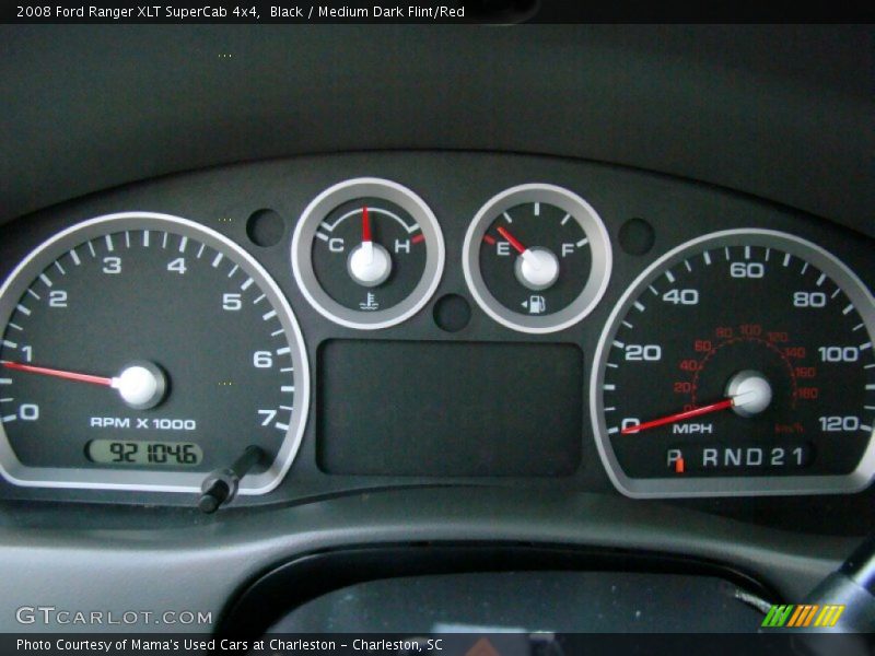 Black / Medium Dark Flint/Red 2008 Ford Ranger XLT SuperCab 4x4