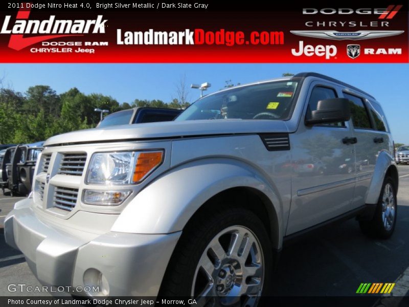 Bright Silver Metallic / Dark Slate Gray 2011 Dodge Nitro Heat 4.0