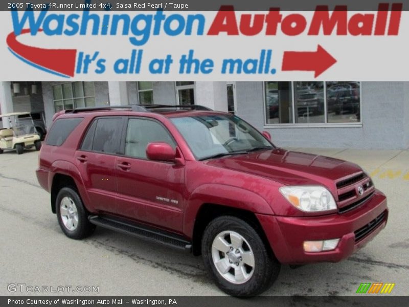 Salsa Red Pearl / Taupe 2005 Toyota 4Runner Limited 4x4
