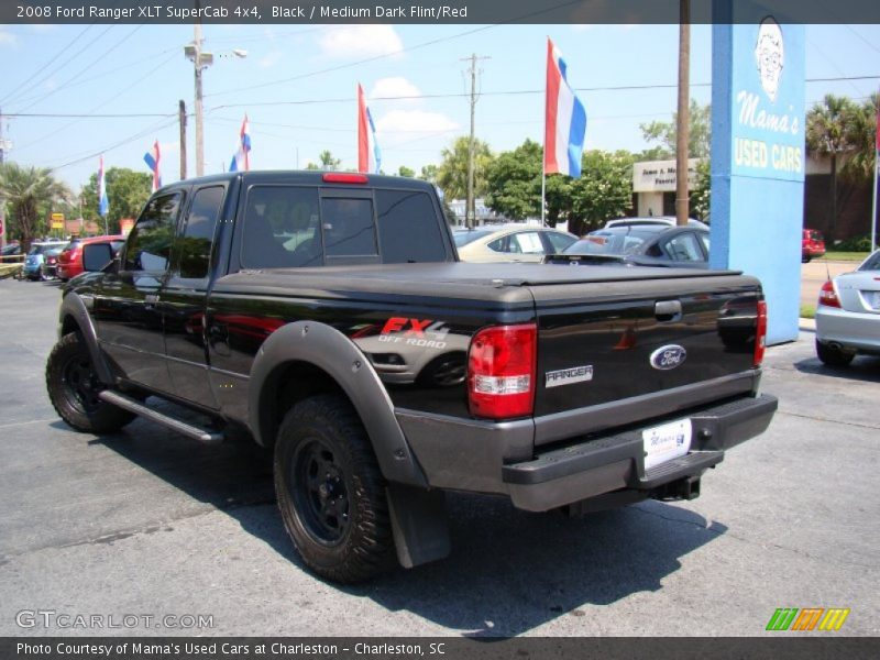 Black / Medium Dark Flint/Red 2008 Ford Ranger XLT SuperCab 4x4