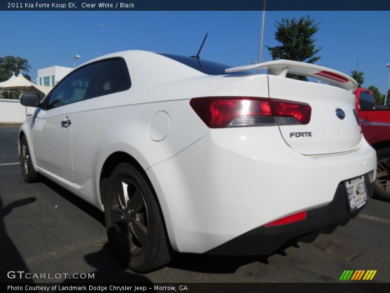 Clear White / Black 2011 Kia Forte Koup EX