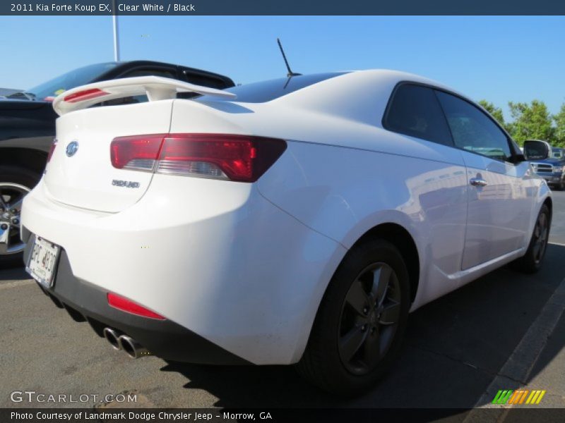 Clear White / Black 2011 Kia Forte Koup EX