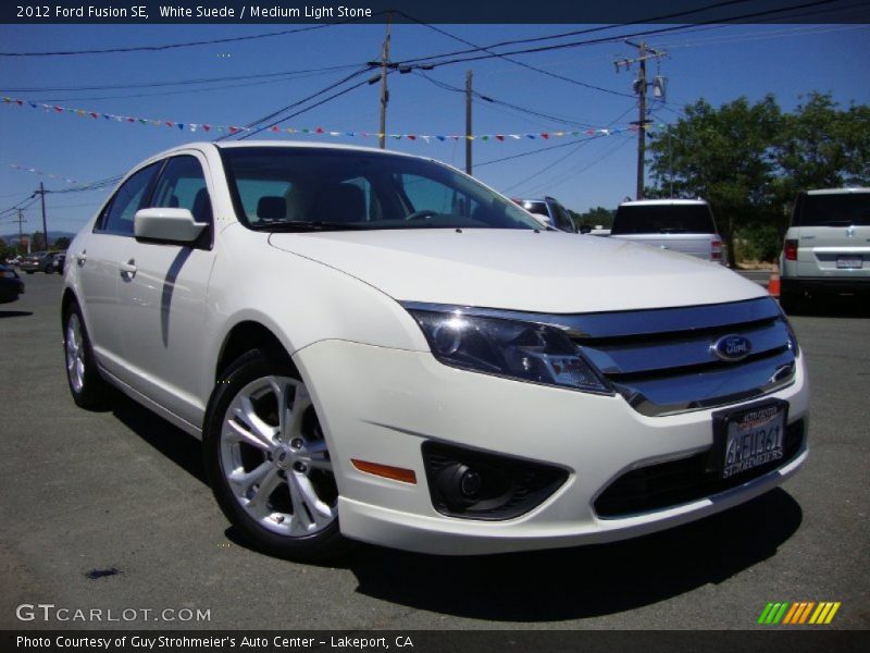 White Suede / Medium Light Stone 2012 Ford Fusion SE