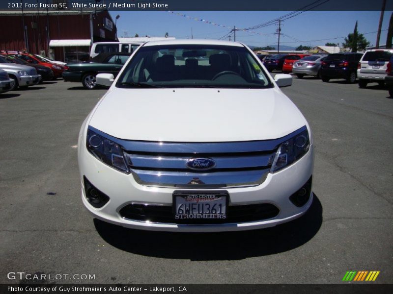 White Suede / Medium Light Stone 2012 Ford Fusion SE