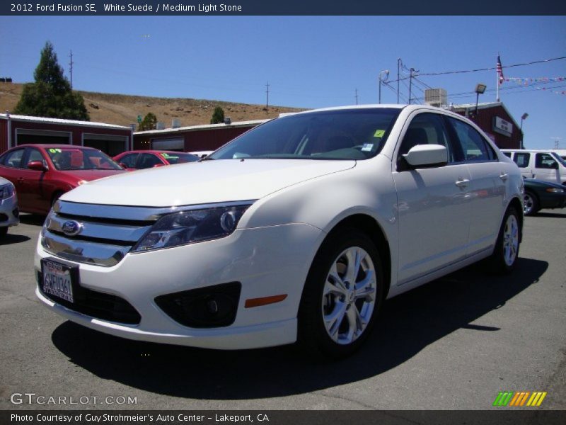 White Suede / Medium Light Stone 2012 Ford Fusion SE