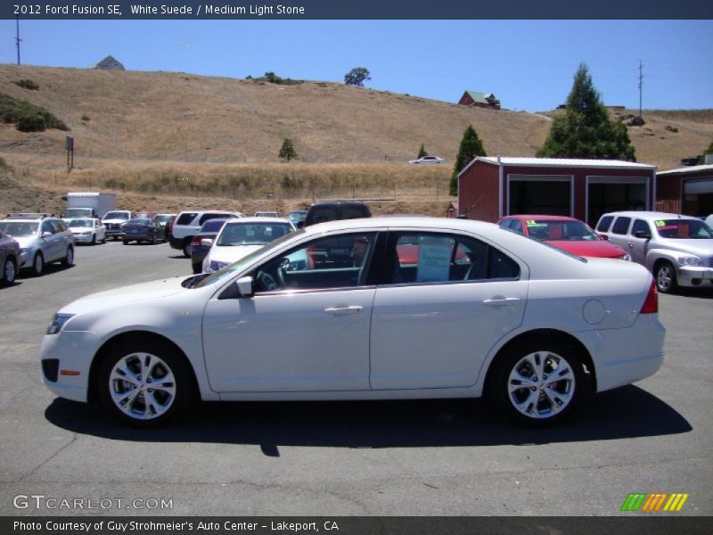White Suede / Medium Light Stone 2012 Ford Fusion SE