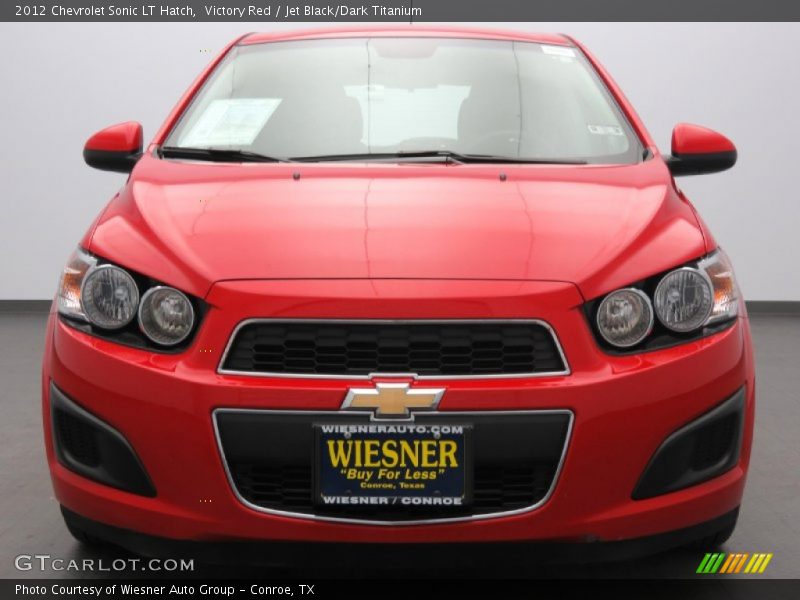 Victory Red / Jet Black/Dark Titanium 2012 Chevrolet Sonic LT Hatch