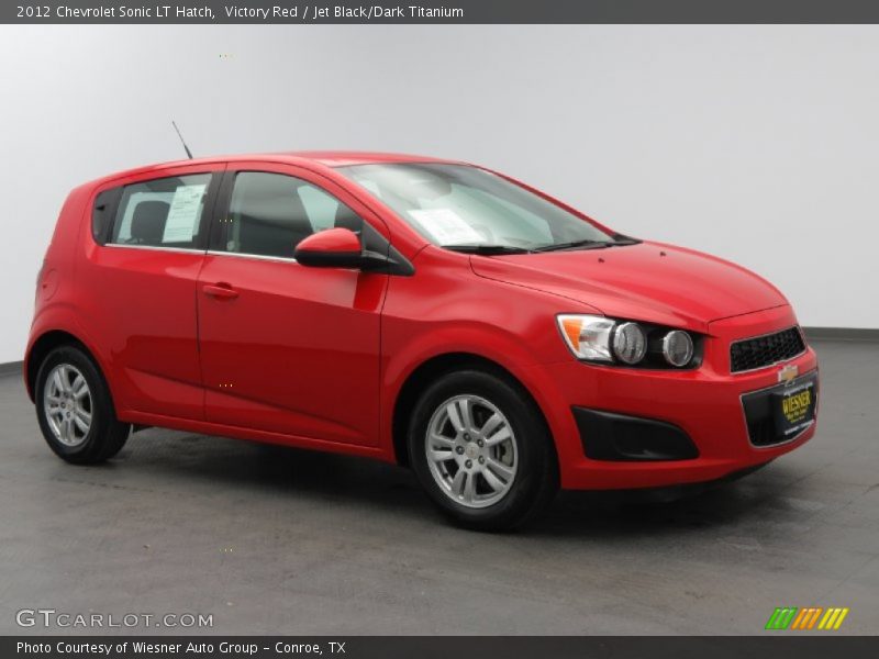 Victory Red / Jet Black/Dark Titanium 2012 Chevrolet Sonic LT Hatch