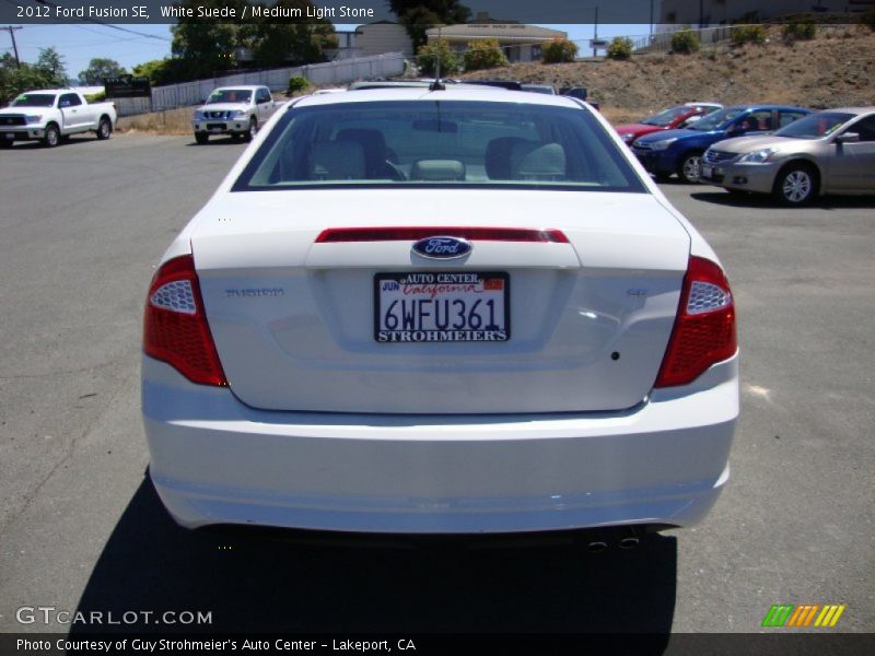 White Suede / Medium Light Stone 2012 Ford Fusion SE