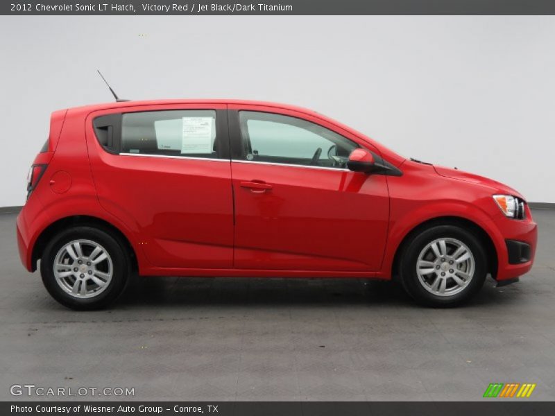 Victory Red / Jet Black/Dark Titanium 2012 Chevrolet Sonic LT Hatch