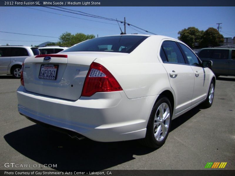 White Suede / Medium Light Stone 2012 Ford Fusion SE