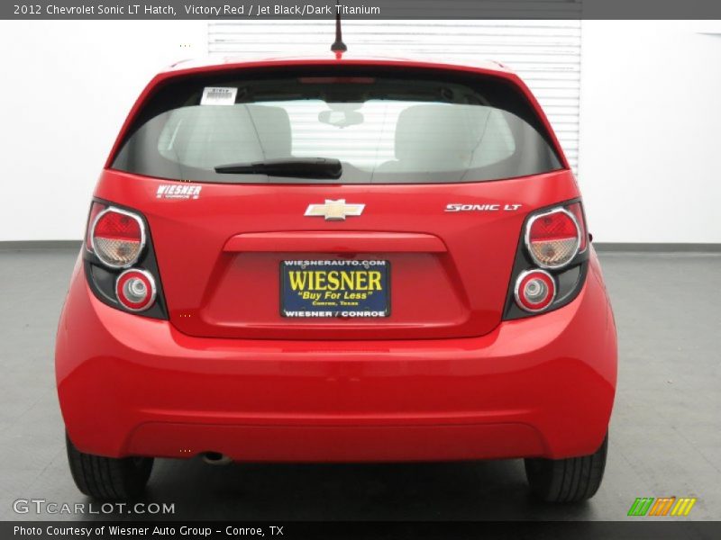 Victory Red / Jet Black/Dark Titanium 2012 Chevrolet Sonic LT Hatch