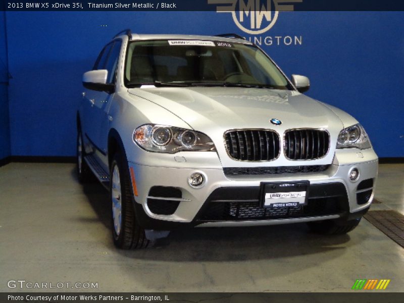 Titanium Silver Metallic / Black 2013 BMW X5 xDrive 35i
