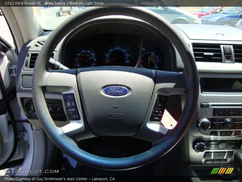 White Suede / Medium Light Stone 2012 Ford Fusion SE
