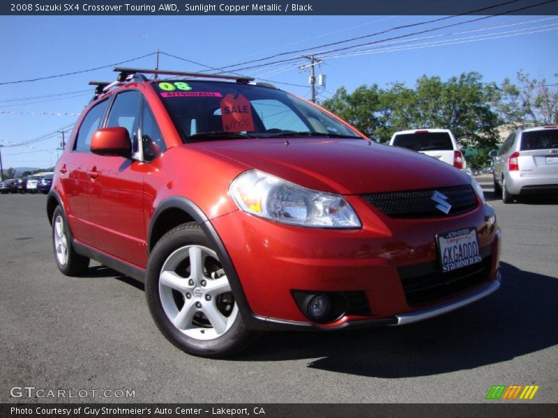 Sunlight Copper Metallic / Black 2008 Suzuki SX4 Crossover Touring AWD