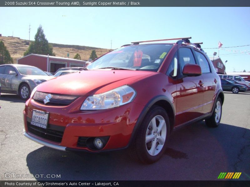 Sunlight Copper Metallic / Black 2008 Suzuki SX4 Crossover Touring AWD