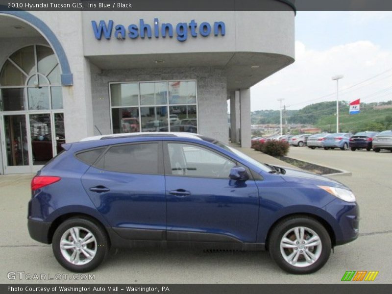 Iris Blue / Black 2010 Hyundai Tucson GLS
