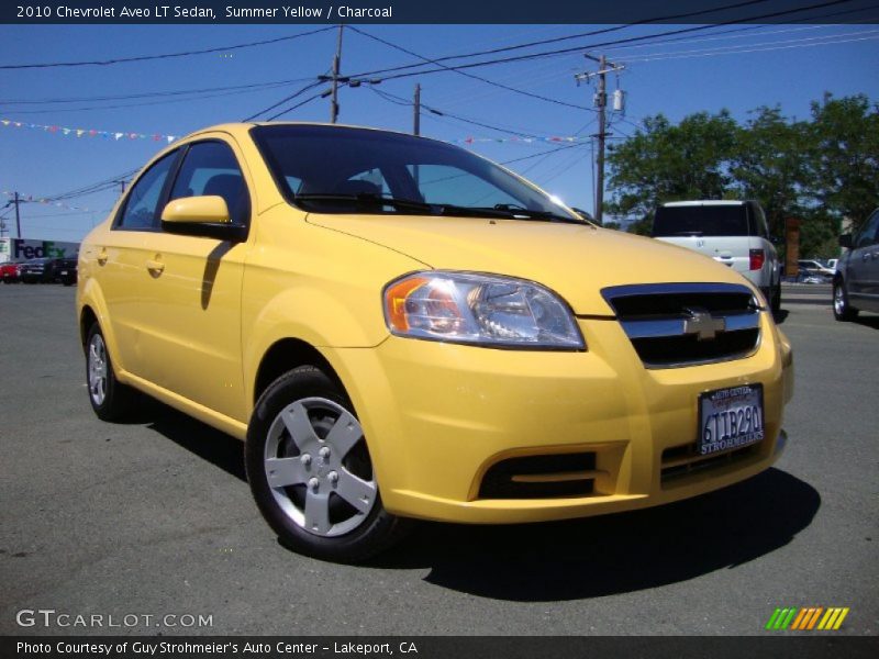 Summer Yellow / Charcoal 2010 Chevrolet Aveo LT Sedan