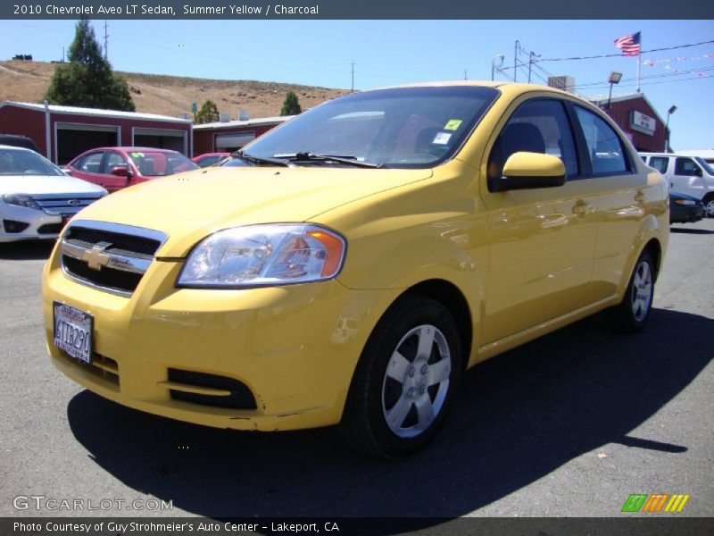 Summer Yellow / Charcoal 2010 Chevrolet Aveo LT Sedan