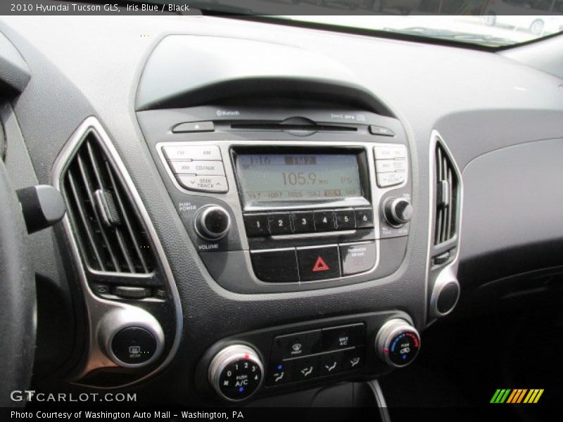 Iris Blue / Black 2010 Hyundai Tucson GLS
