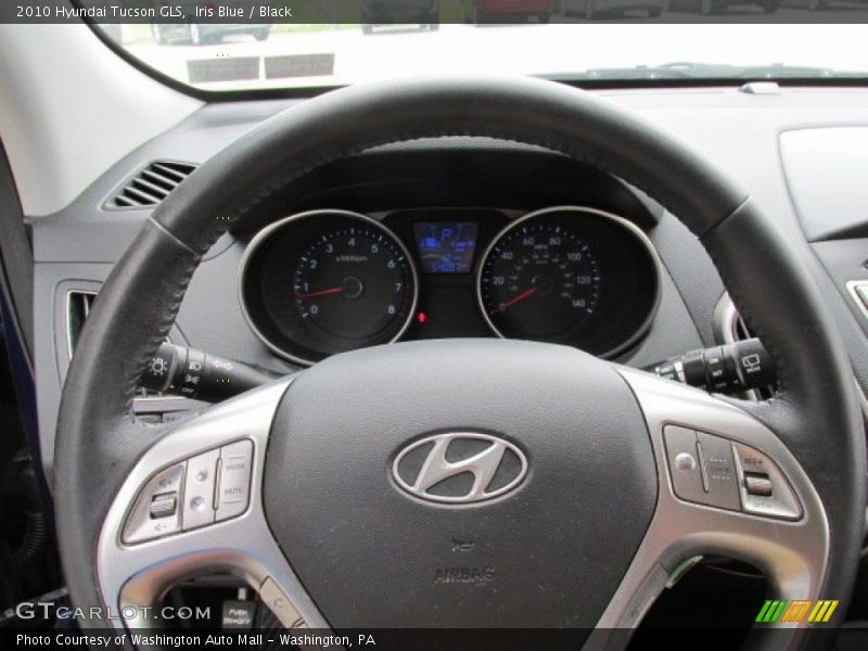 Iris Blue / Black 2010 Hyundai Tucson GLS
