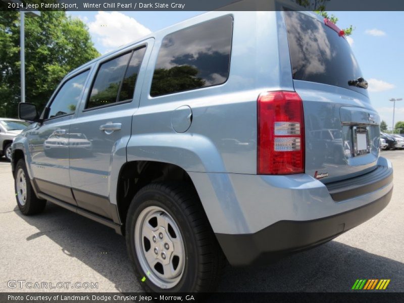 Winter Chill Pearl / Dark Slate Gray 2014 Jeep Patriot Sport