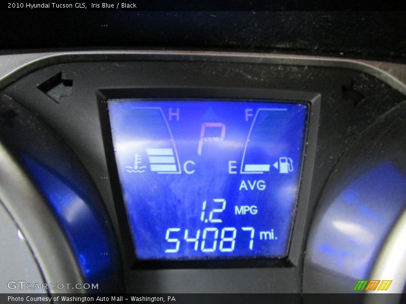 Iris Blue / Black 2010 Hyundai Tucson GLS