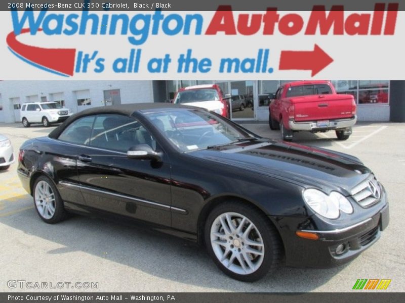 Black / Black 2008 Mercedes-Benz CLK 350 Cabriolet