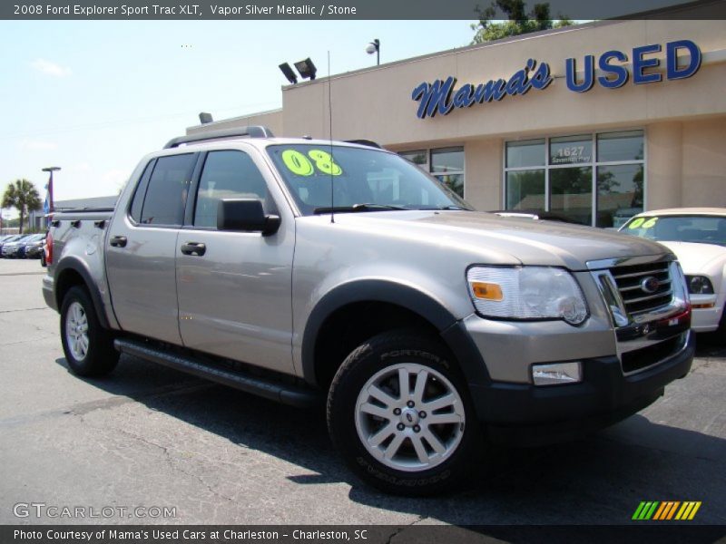 Vapor Silver Metallic / Stone 2008 Ford Explorer Sport Trac XLT