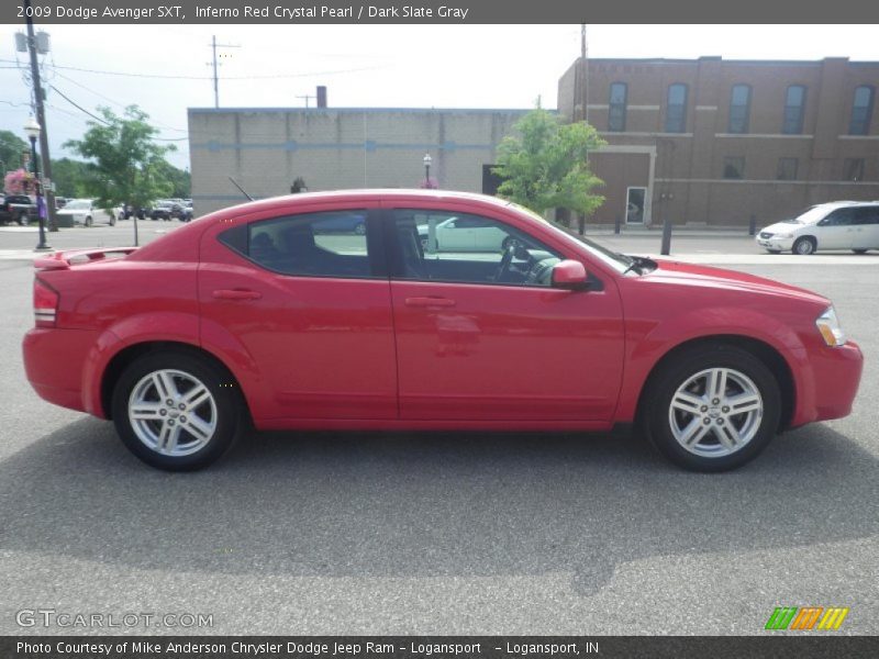 Inferno Red Crystal Pearl / Dark Slate Gray 2009 Dodge Avenger SXT