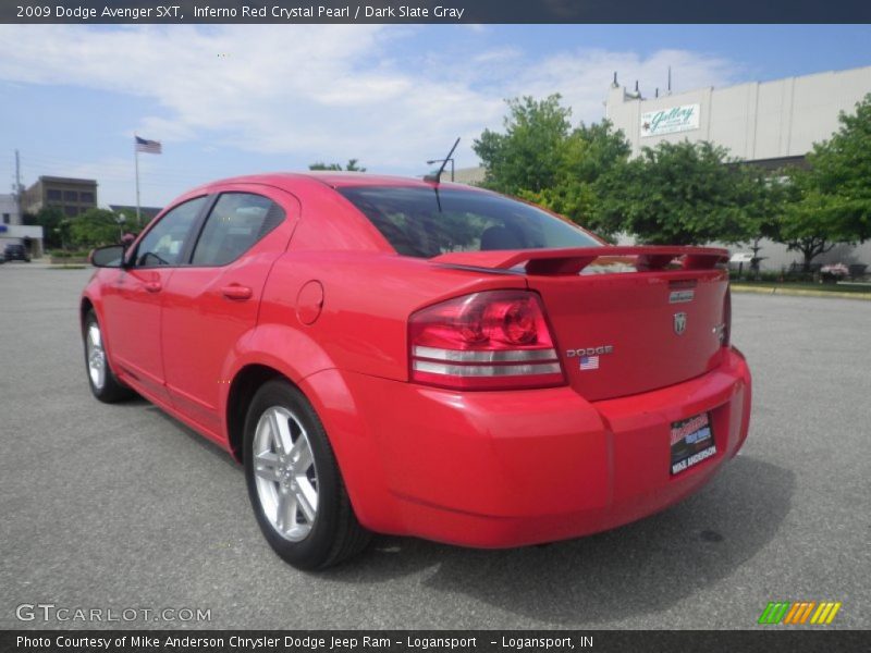 Inferno Red Crystal Pearl / Dark Slate Gray 2009 Dodge Avenger SXT