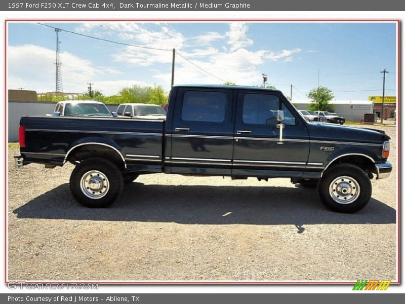 Dark Tourmaline Metallic / Medium Graphite 1997 Ford F250 XLT Crew Cab 4x4