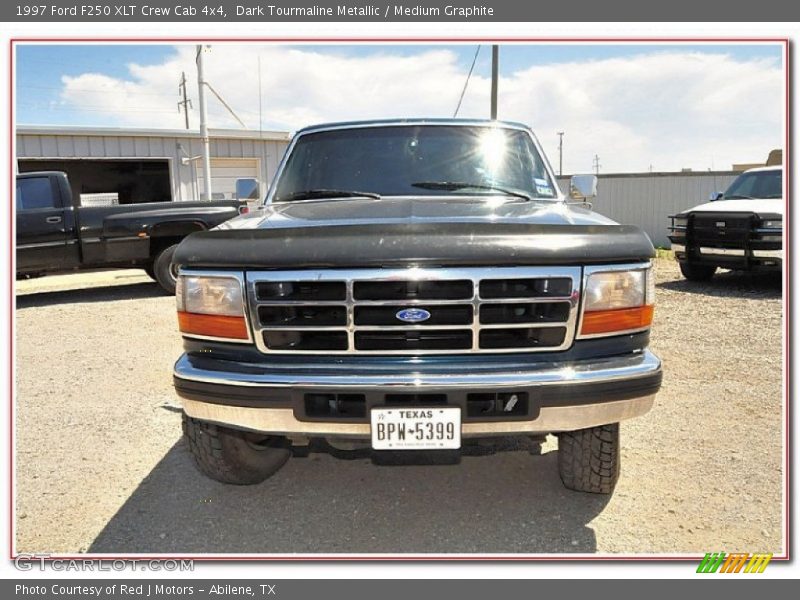 Dark Tourmaline Metallic / Medium Graphite 1997 Ford F250 XLT Crew Cab 4x4