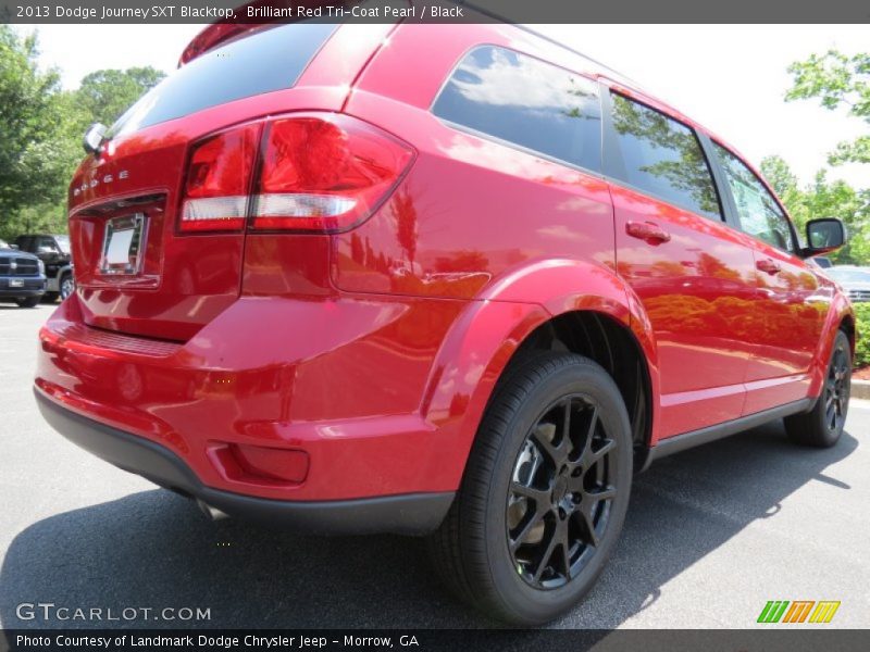 Brilliant Red Tri-Coat Pearl / Black 2013 Dodge Journey SXT Blacktop